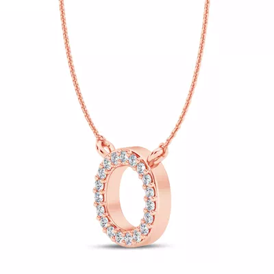 Diamond Initial Necklace – O