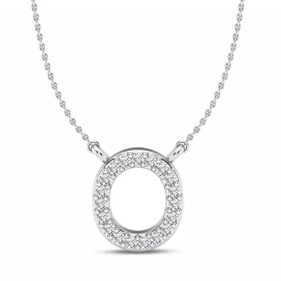 Diamond Initial Necklace – O