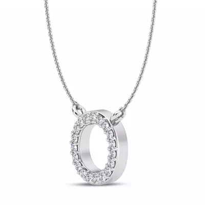 Diamond Initial Necklace – O
