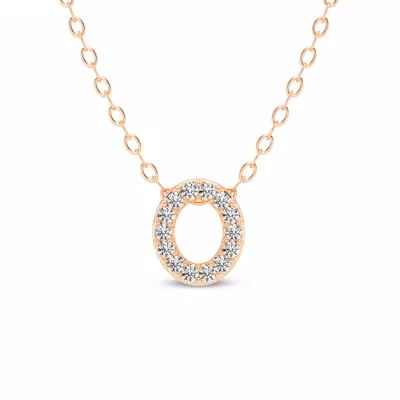 Petite Diamond Initial Necklace – O