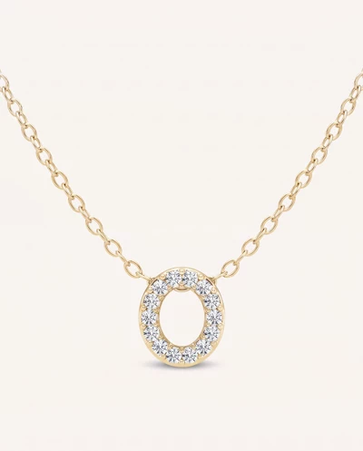 Petite Diamond Initial Necklace – O
