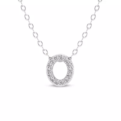 Petite Diamond Initial Necklace – O
