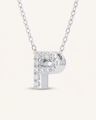 Petite Diamond Initial Necklace – P