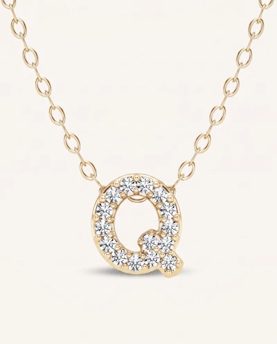 Petite Diamond Initial Necklace – Q