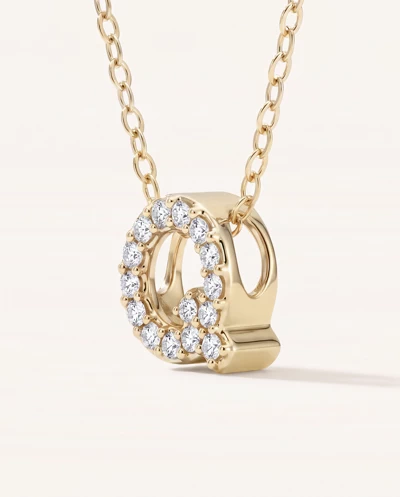 Petite Diamond Initial Necklace – Q