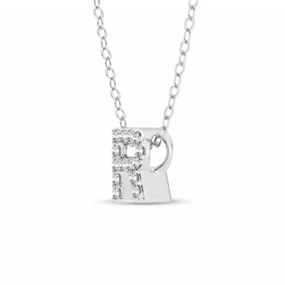 Petite Diamond Initial Necklace – R