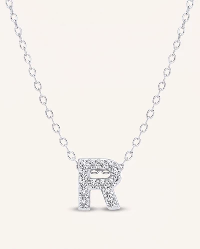 Petite Diamond Initial Necklace – R