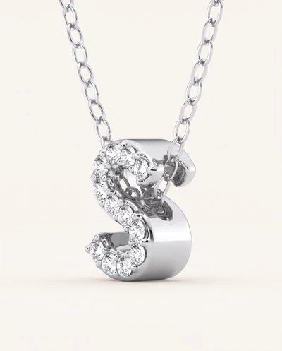 Petite Diamond Initial Necklace – S