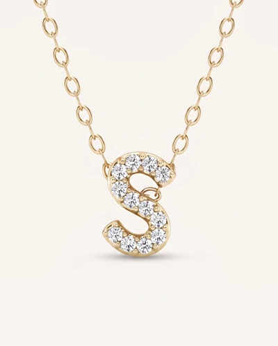 Petite Diamond Initial Necklace – S