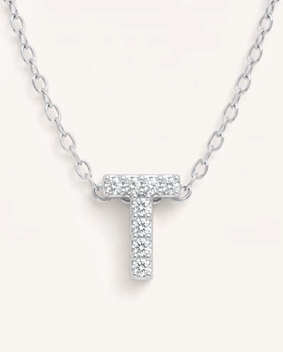 Petite Diamond Initial Necklace – T