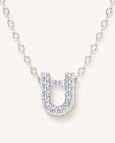 Petite Diamond Initial Necklace – U