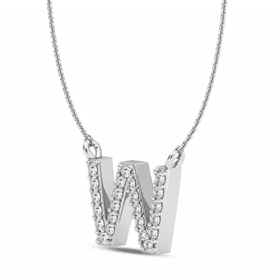 Diamond Initial Necklace – W