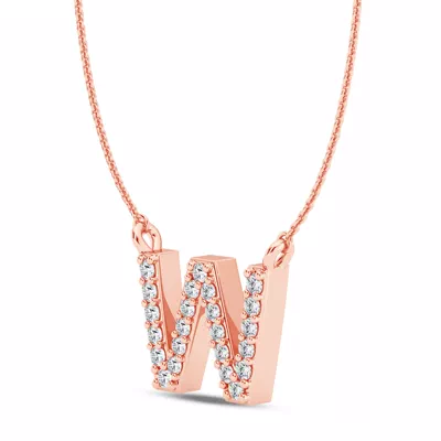 Diamond Initial Necklace – W