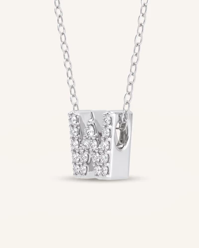 Petite Diamond Initial Necklace – W