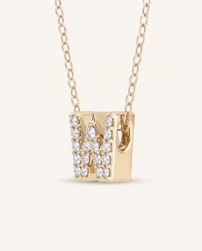 Petite Diamond Initial Necklace – W