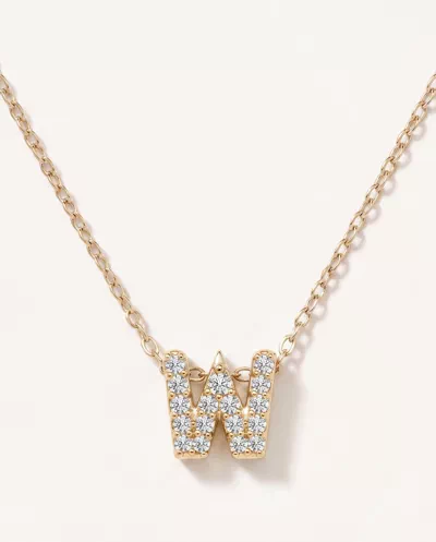 Petite Diamond Initial Necklace – W