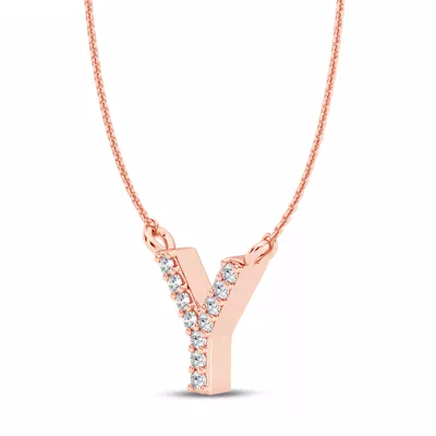 Diamond Initial Necklace – Y
