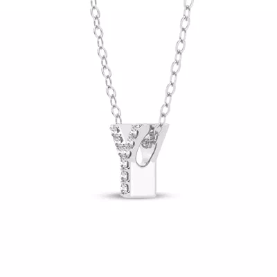 Petite Diamond Initial Necklace – Y