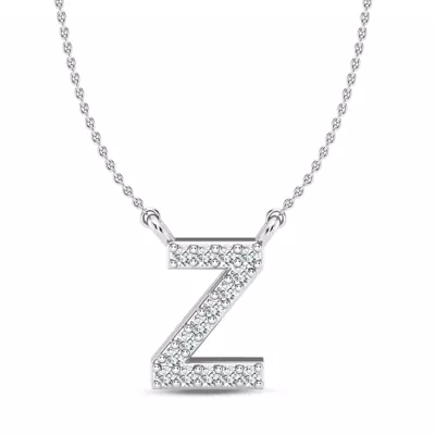 Diamond Initial Necklace – Z