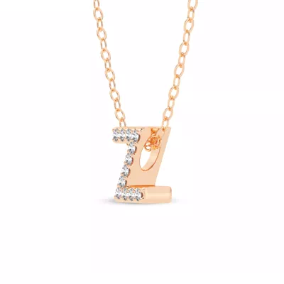 Petite Diamond Initial Necklace – Z