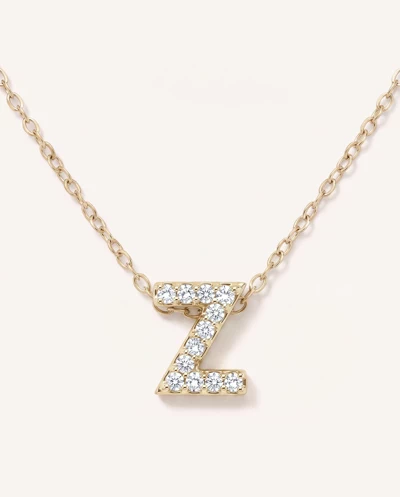 Petite Diamond Initial Necklace – Z