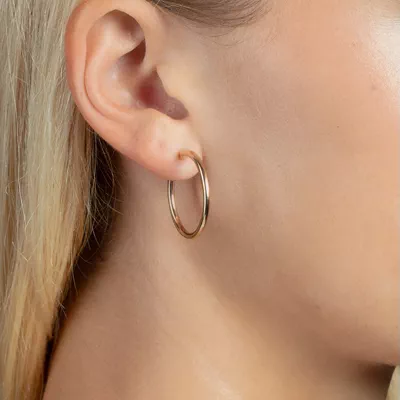 Classic Polished Gold Hoops (25mm)
