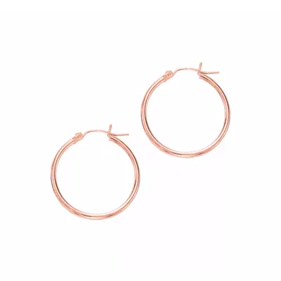 Classic Polished Gold Hoops (25mm)