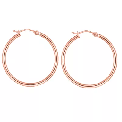 Classic Polished Gold Hoops (30mm)