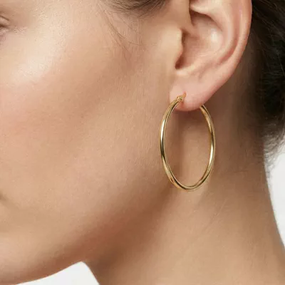 Classic Polished Gold Hoops (30mm)