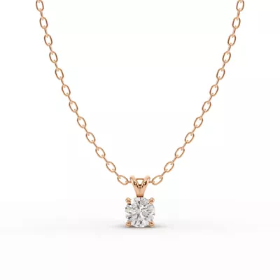 Split Bail Diamond Solitaire Necklace (¼ ct.)