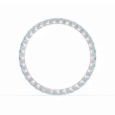 Swiss Blue Topaz Cushion Tennis Bracelet