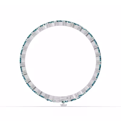 Triple Row Oval London Blue Topaz Bracelet