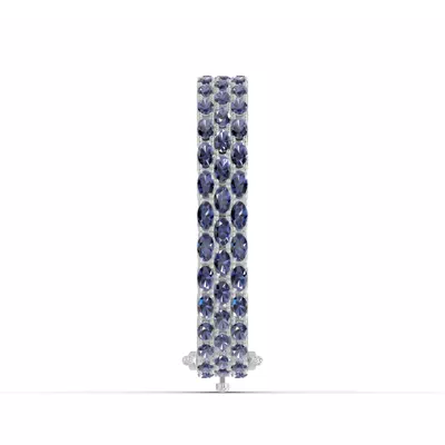 Triple Row Oval Tanzanite Bracelet