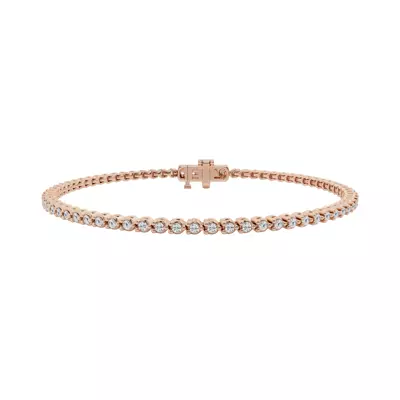 Three-Prong Lab Diamond Tennis Bracelet (1 ct tw)