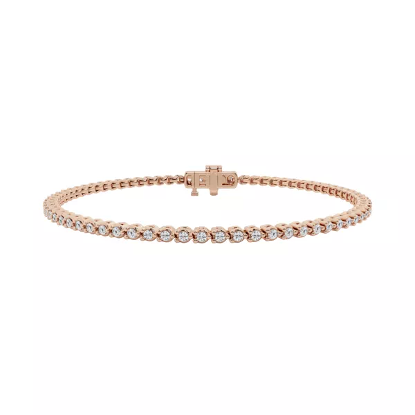 Three-Prong Lab Diamond Tennis Bracelet (1 ct tw)