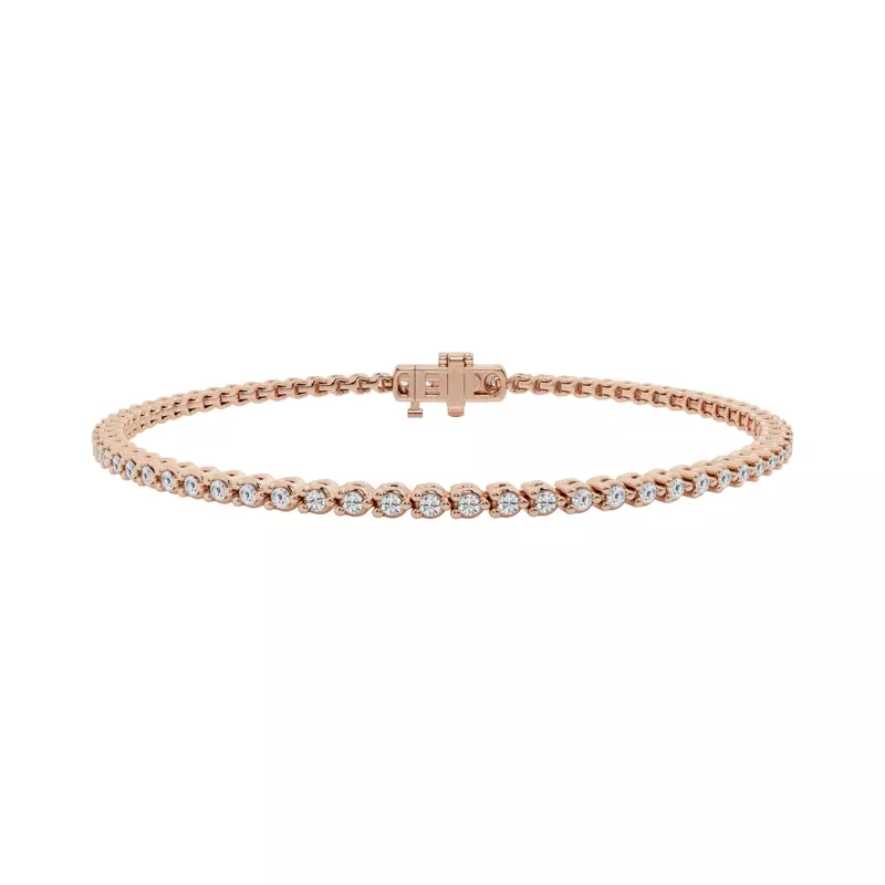 Three-Prong Lab Diamond Tennis Bracelet (1 ct tw)