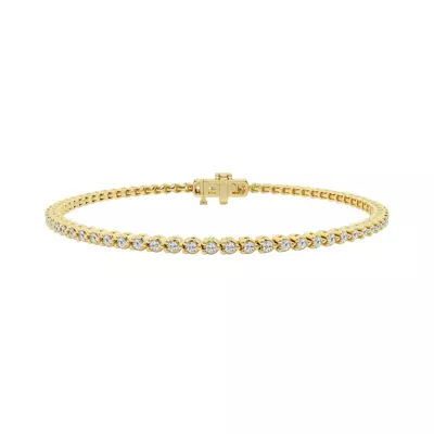 Three-Prong Lab Diamond Tennis Bracelet (1 ct tw)