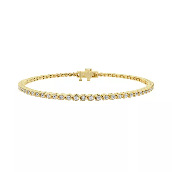 Three-Prong Lab Diamond Tennis Bracelet (1 ct tw)