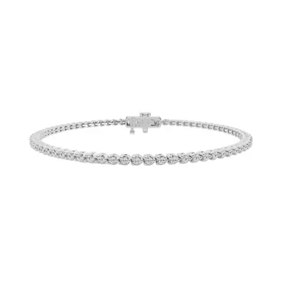 Three-Prong Lab Diamond Tennis Bracelet (1 ct tw)