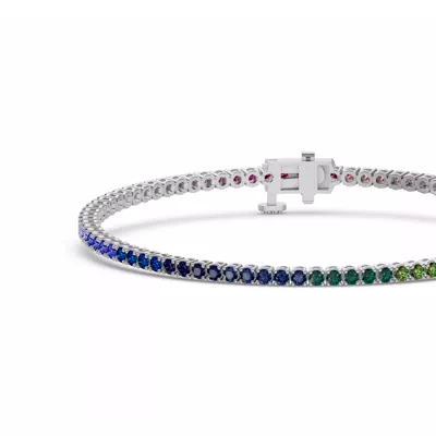 Rainbow Sapphire Tennis Bracelet (3 ct. tw.)