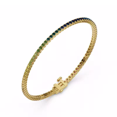 Rainbow Sapphire Tennis Bracelet (3 ct. tw.)