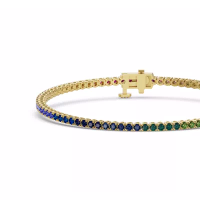 Rainbow Sapphire Tennis Bracelet (3 ct. tw.)