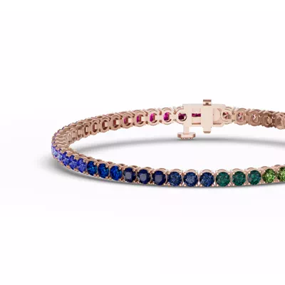 Rainbow Sapphire Tennis Bracelet (7 ct. tw.)