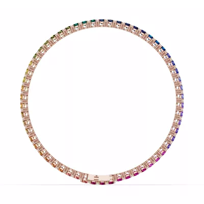 Rainbow Sapphire Tennis Bracelet (7 ct. tw.)
