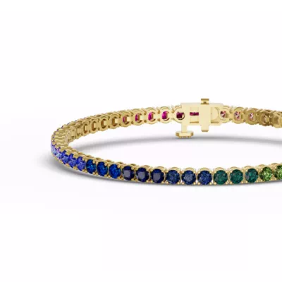 Rainbow Sapphire Tennis Bracelet (7 ct. tw.)