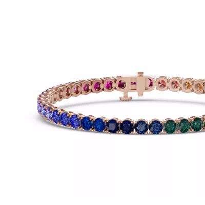 Rainbow Sapphire Tennis Bracelet (11 ct. tw.)