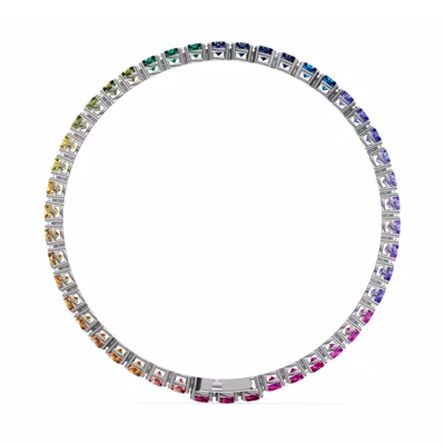 Rainbow Sapphire Tennis Bracelet (11 ct. tw.)