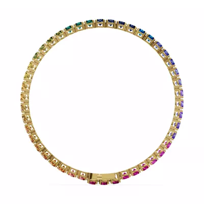 Rainbow Sapphire Tennis Bracelet (11 ct. tw.)