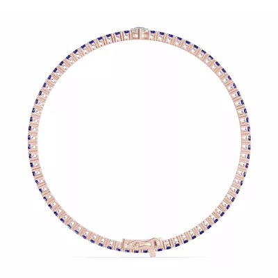 Lunava Sapphire & Pear Lab Diamond Tennis Bracelet