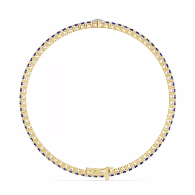 Lunava Sapphire & Pear Lab Diamond Tennis Bracelet